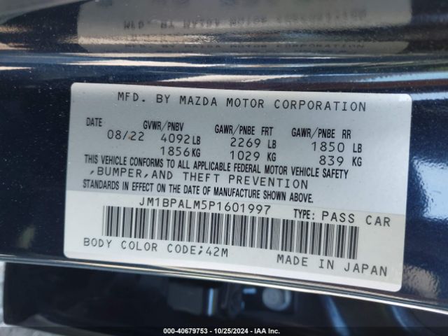 JM1BPALM5P1601997 Mazda Mazda3 2.5 S Preferred