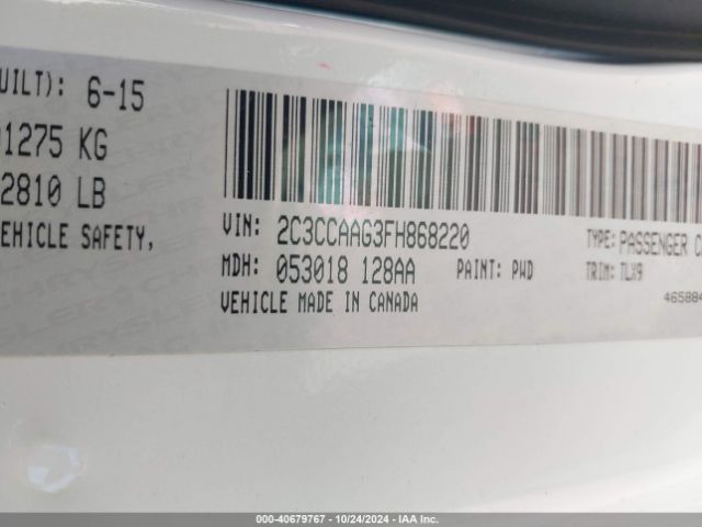 2C3CCAAG3FH868220 Chrysler 300 Limited