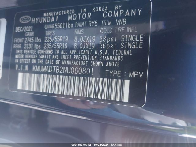 KMUMADTB2NU060801 Genesis Gv70 2.5t Awd