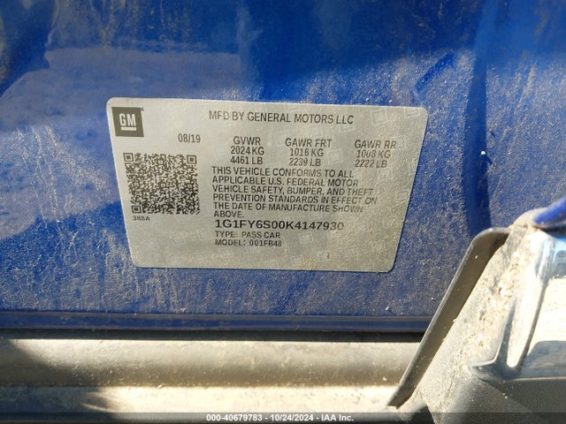 Chevrolet BOLT EV LT 2019 1G1FY6S00K4147930 Image 9