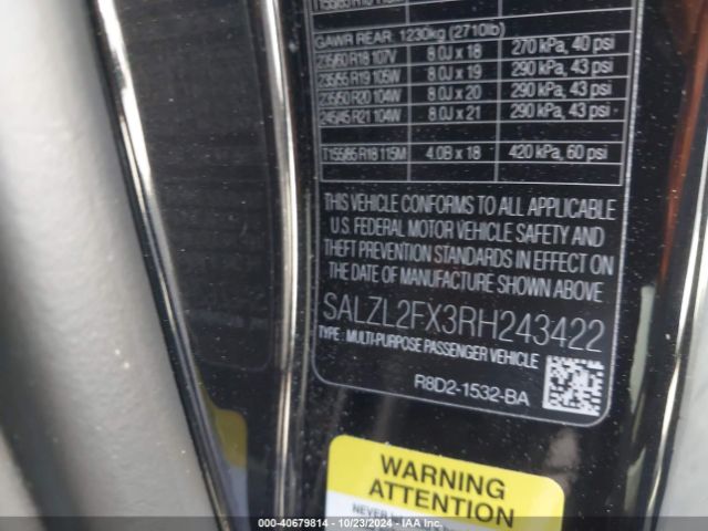 2024 LAND ROVER RANGE ROVER EVOQUE SALZL2FX3RH243422 Photo 8