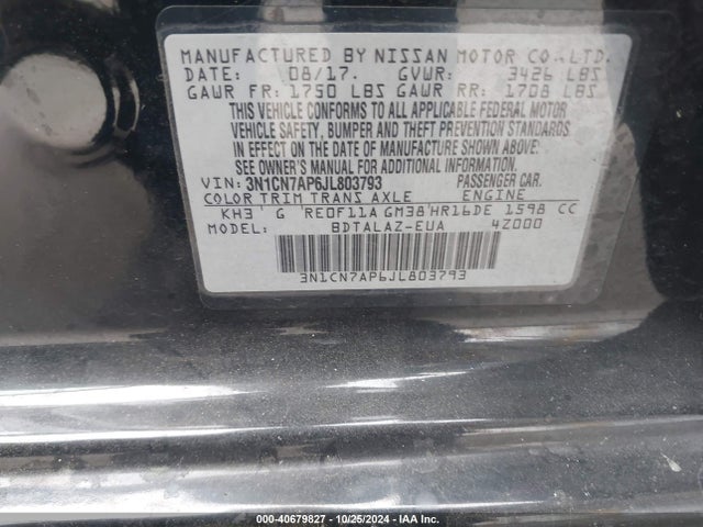 Nissan Versa 1.6 S+ 2018 3N1CN7AP6JL803793 Image 9