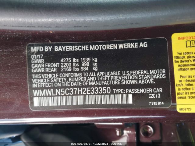 WMWLN5C37H2E33350 Mini Clubman Cooper