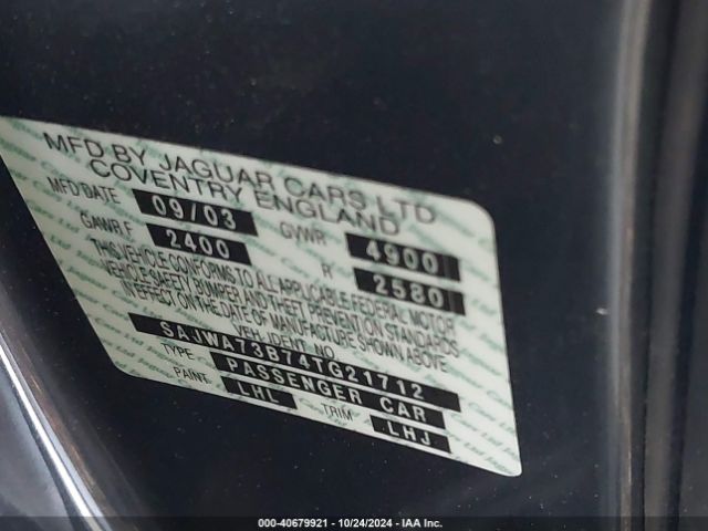 2004 JAGUAR XJ SAJWA73B74TG21712 Photo 8