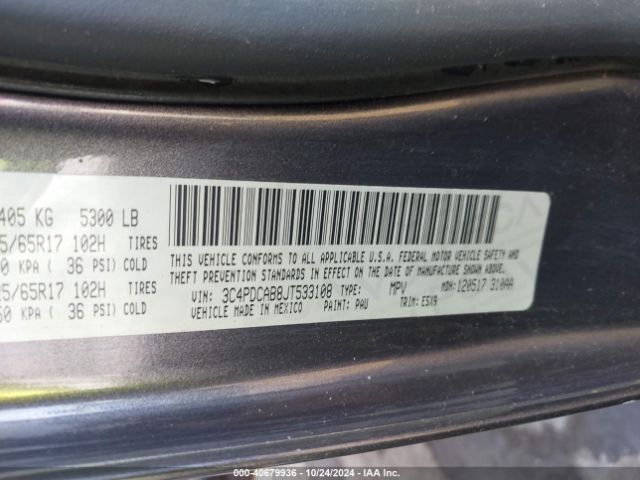 3C4PDCAB8JT533108 Dodge JOURNEY SE