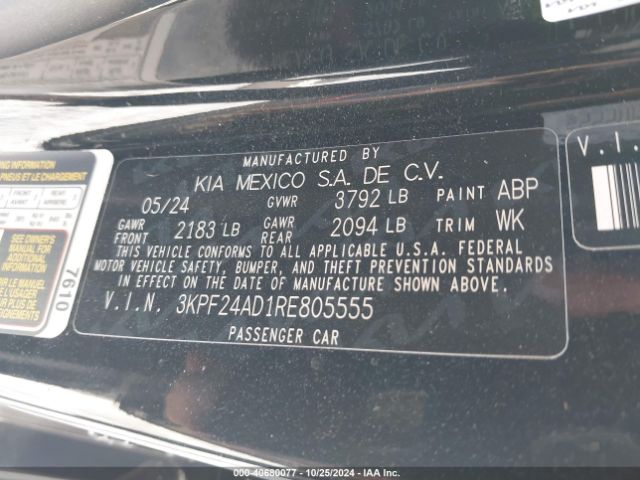 3KPF24AD1RE805555 KIA Forte Lxs
