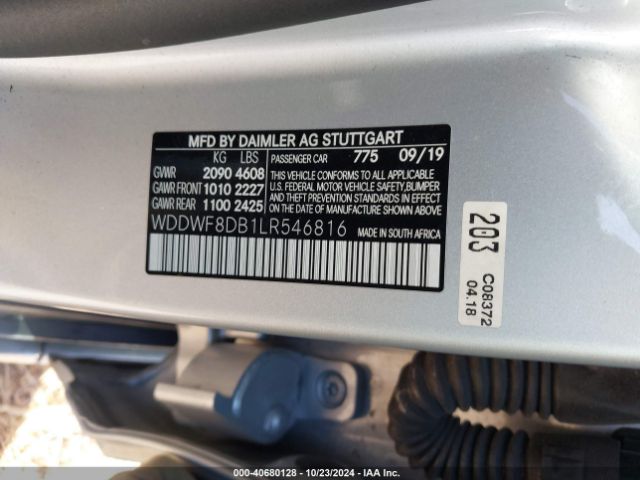 WDDWF8DB1LR546816 Mercedes-Benz C 300