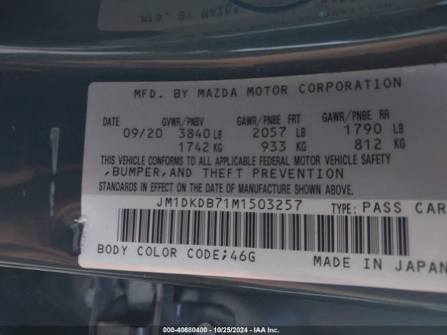 JM1DKDB71M1503257 Mazda Cx-3 Sport