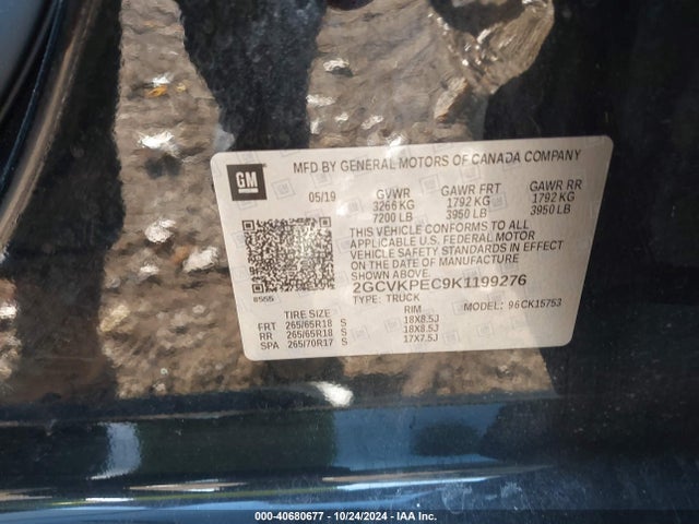 Chevrolet Silverado 1500 Ld Lt 2019 2GCVKPEC9K1199276 Image 9