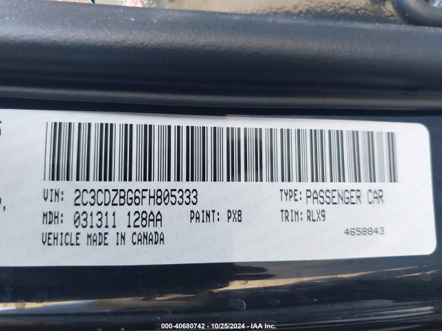 2015 DODGE CHALLENGER 2C3CDZBG6FH805333 Photo 8