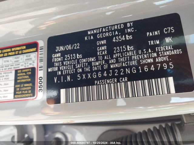 5XXG64J22NG164795 KIA K5 Gt-line