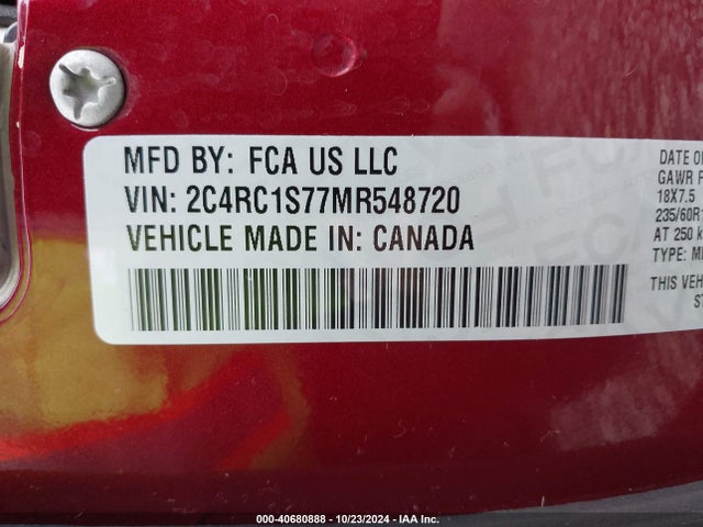 2C4RC1S77MR548720 Chrysler Pacifica Hybrid Limited