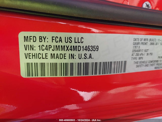 Jeep Cherokee Latitude Lux 4x4 2021 1C4PJMMX4MD146359 Image 9