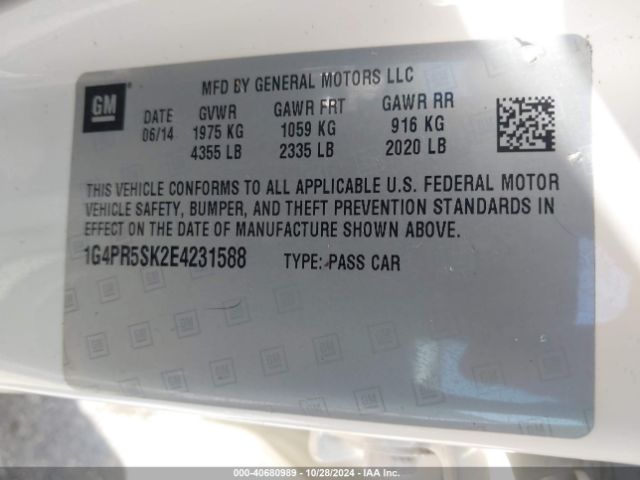 1G4PR5SK2E4231588 Buick Verano Convenience Group