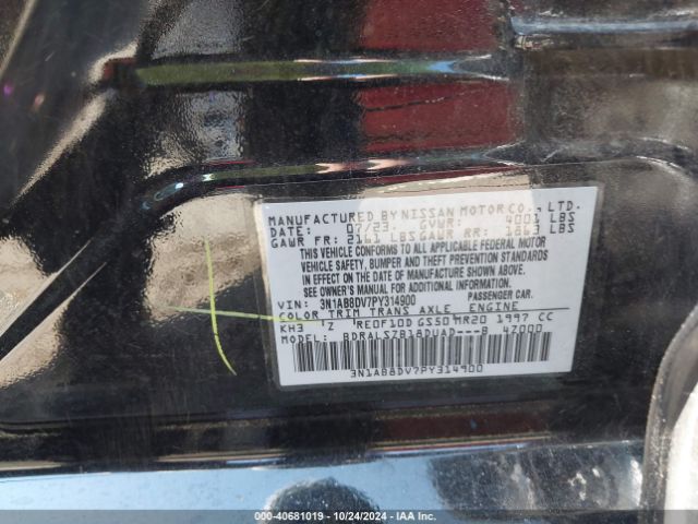 3N1AB8DV7PY314900 Nissan Sentra Sr Xtronic Cvt