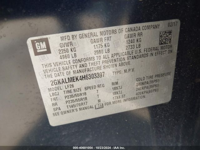 2GKALMEK4H6303397 GMC Terrain Sle-1