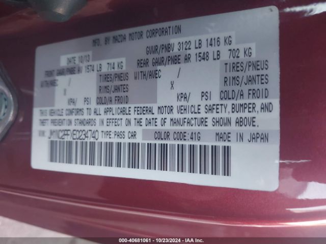 JM1NC2PFXE0234740 Mazda Mx-5 Miata Grand Touring