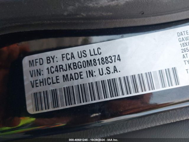 1C4RJKBG0M8188374 Jeep Grand Cherokee L Limited 4x4
