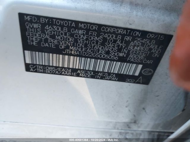 JTHBA1D22G5005056 Lexus IS 200T