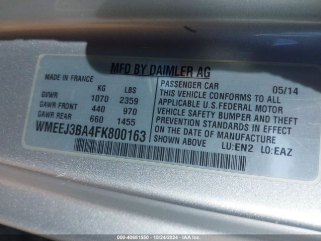 WMEEJ3BA4FK800163 Smart Fortwo Passion/pure