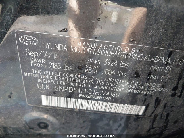 Hyundai Elantra Value Edition 2018 5NPD84LF0JH274160 Image 9