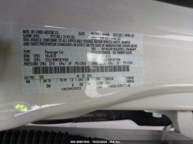 1FADP3N25EL184047 Ford Focus Titanium