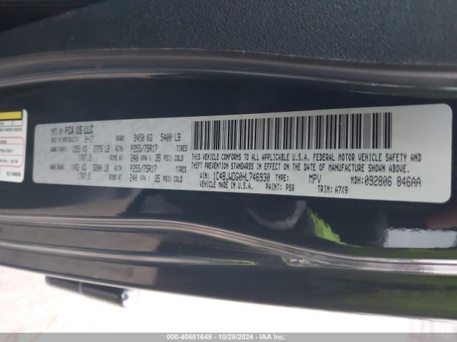 1C4BJWDG0HL746930 Jeep Wrangler Unlimited Sport 4x4