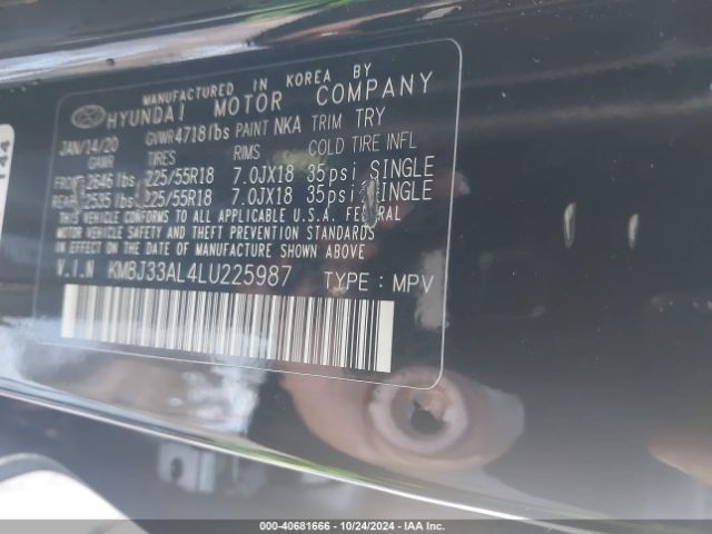 KM8J33AL4LU225987 Hyundai Tucson Ultimate