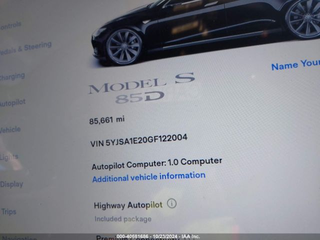 5YJSA1E20GF122004 Tesla Model S 60d/70d/75d/85d/90d