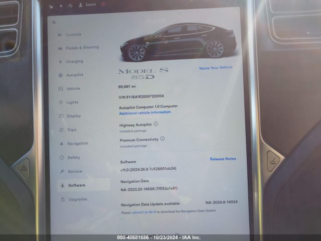 5YJSA1E20GF122004 Tesla Model S 60d/70d/75d/85d/90d