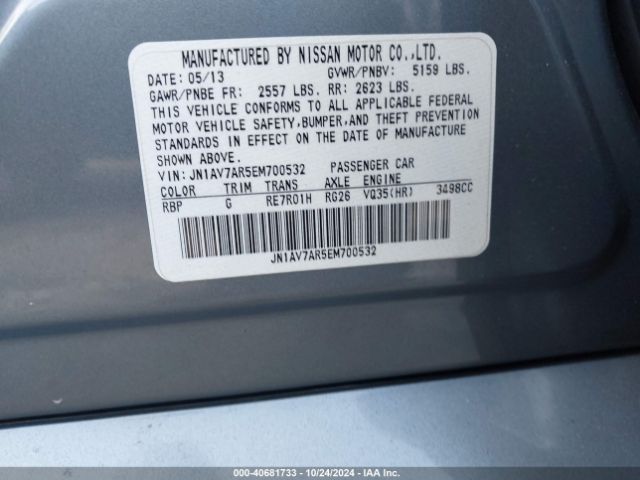JN1AV7AR5EM700532 Infiniti Q50 Hybrid Sport