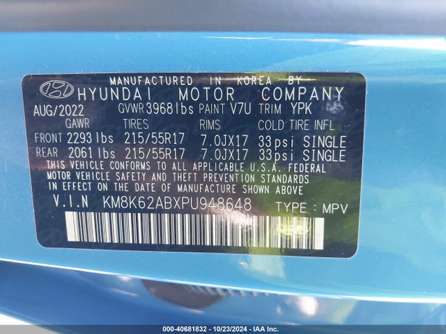 Hyundai Kona Sel 2023 KM8K62ABXPU948648 Image 9