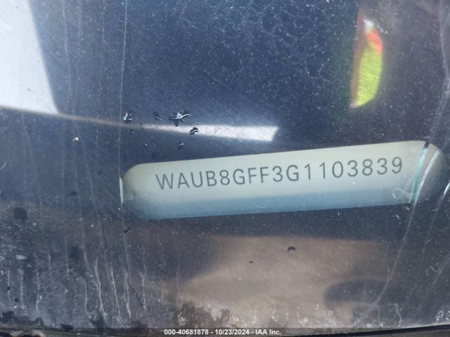 WAUB8GFF3G1103839 Audi A3 2.0t Premium