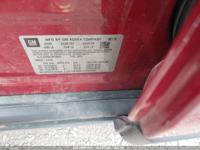 KL4CJASB6LB018603 Buick Encore Fwd Preferred