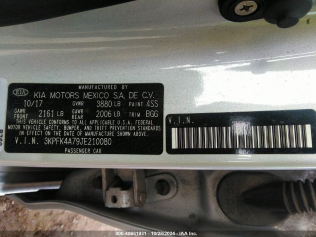 3KPFK4A79JE210080 KIA FORTE LX