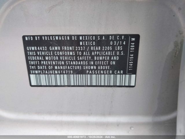 3VWPL7AJ6EM614719 Volkswagen Jetta Sportwagen 2.0l Tdi