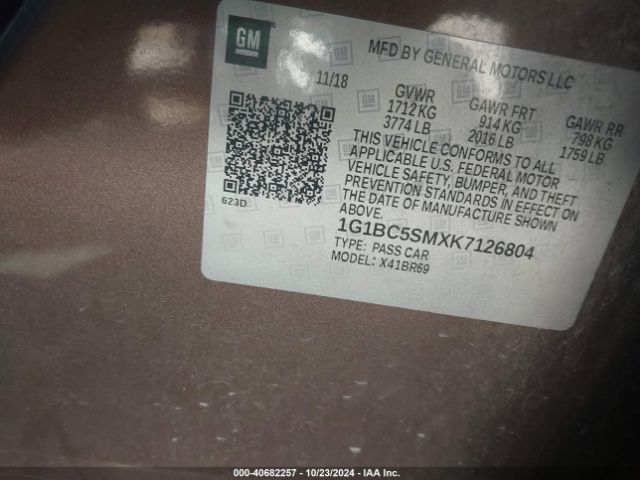 1G1BC5SMXK7126804 Chevrolet CRUZE LS