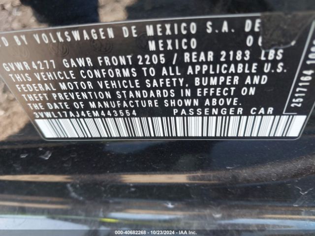 3VWL17AJ4EM443554 Volkswagen Jetta 1.8t Sel