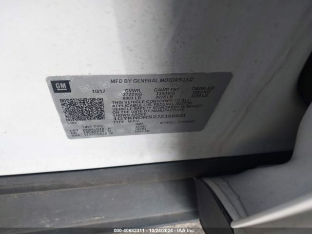 1GYKNDRS2JZ159681 Cadillac XT5 LUXURY