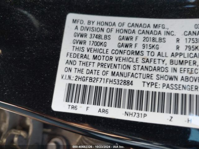 2HGFB2F71FH532884 Honda CIVIC SE