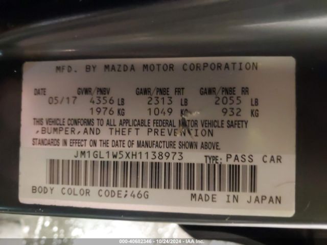 JM1GL1W5XH1138973 Mazda Mazda6 Grand Touring