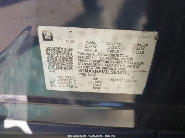3GNAXHEV1LS608391 Chevrolet Equinox Fwd Ls