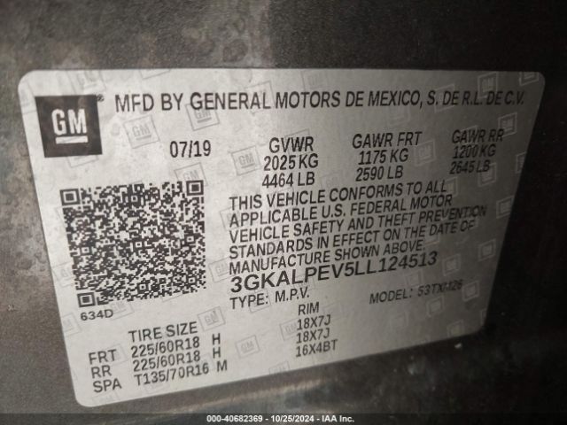 3GKALPEV5LL124513 GMC Terrain Fwd Slt