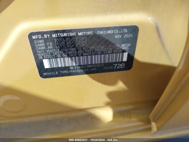 ML32AUHJ3MH002622 Mitsubishi Mirage Carbonite Edition/es/le