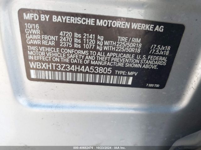 WBXHT3Z34H4A53805 BMW X1 Xdrive28i