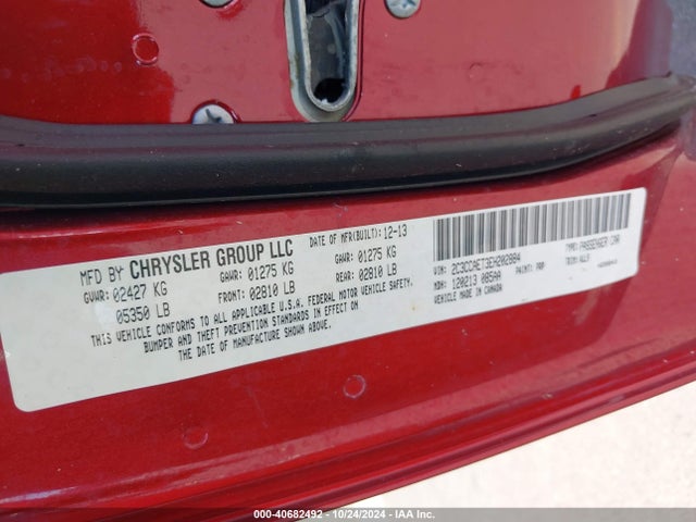 Chrysler 300C 2014 2C3CCAET3EH202884 Image 9