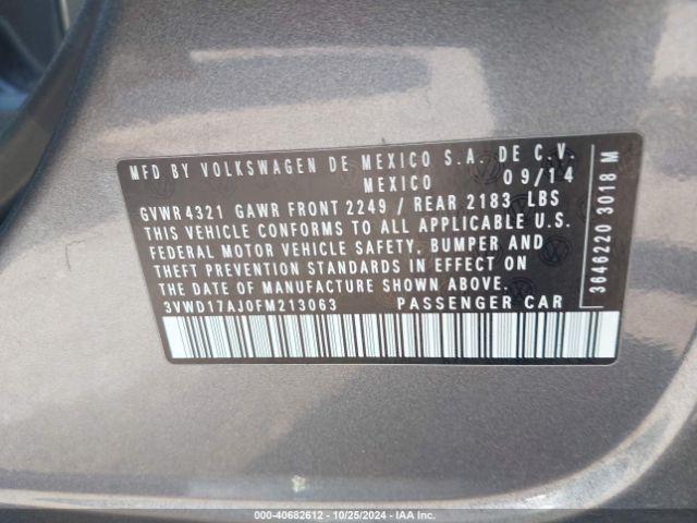 3VWD17AJ0FM213063 Volkswagen Jetta 1.8t Sport