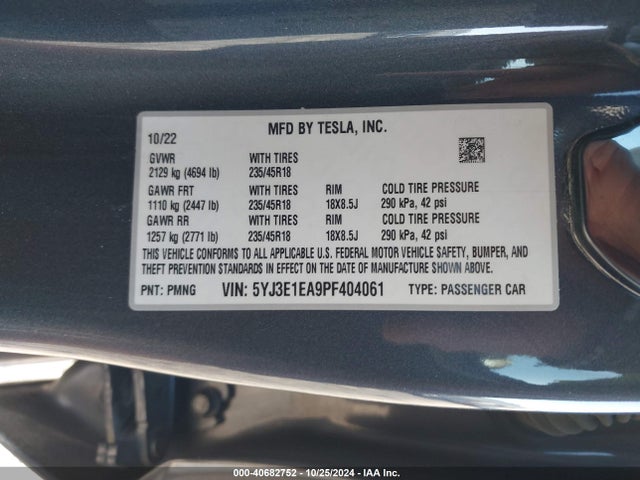 2023 TESLA MODEL 3 5YJ3E1EA9PF404061 Photo 8