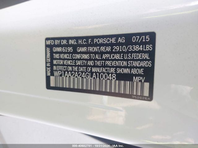 2016 PORSCHE CAYENNE WP1AA2A24GLA10048 Photo 8