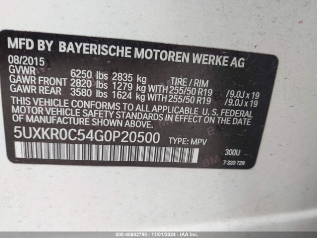 5UXKR0C54G0P20500 BMW X5 Xdrive35i